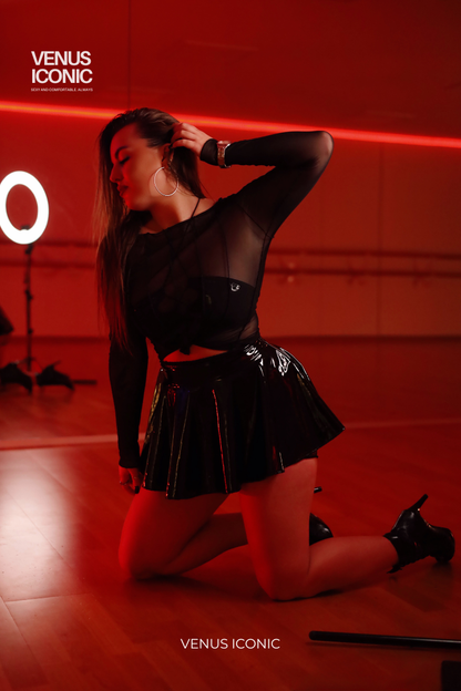 TOP BELLE & SKIRT GLOSSY